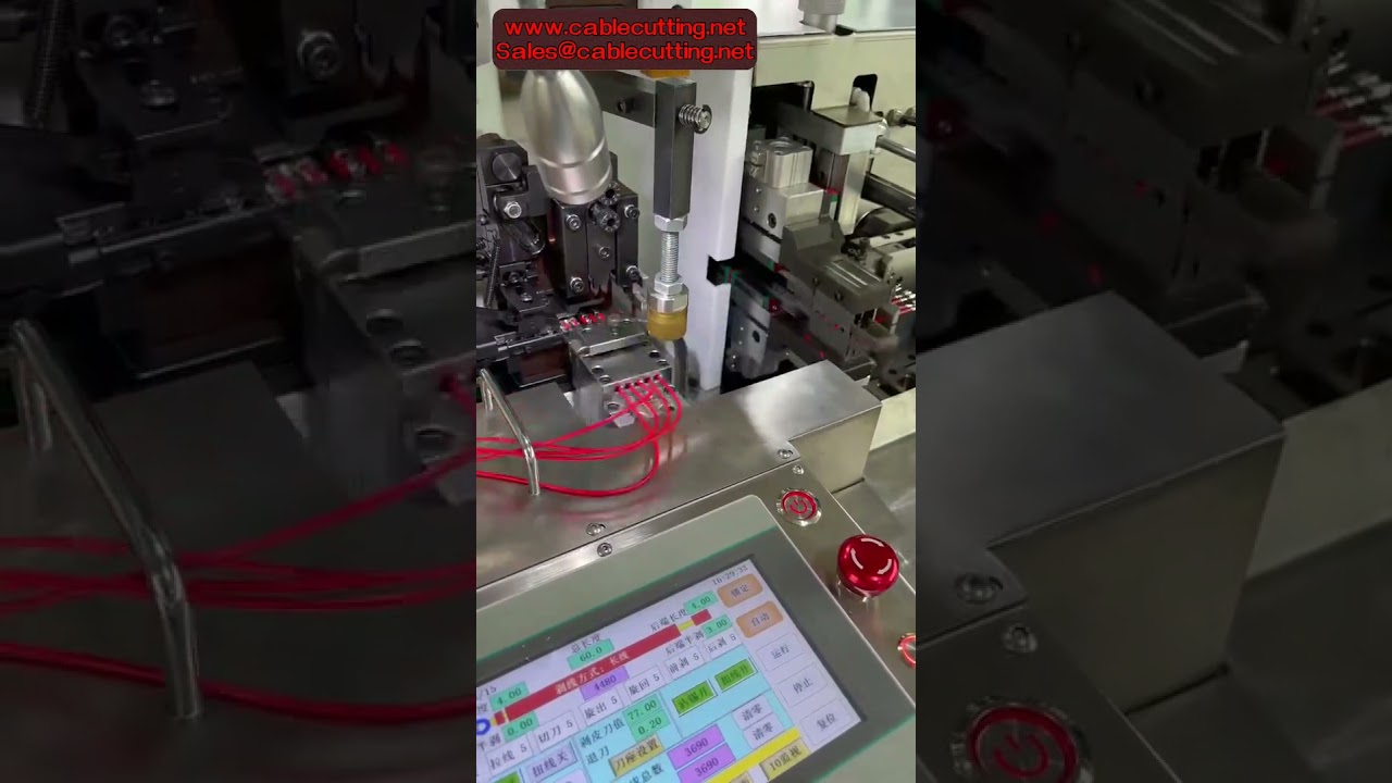 Mesin Pemotong, Pengupas, Crimping, Pelintir, dan Timah 5 Kawat Otomatis – Produksi Kabel Efisien