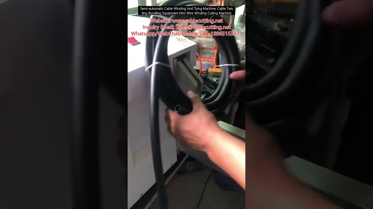 Mesin Penggulung & Pengikat Kabel Semi-Otomatis, Alat Pemuntir dan Bundling Kabel Mini