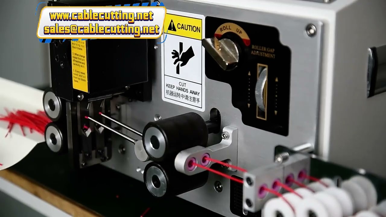 Dual-Line Electric Cable Cut and Strip Machine with Extra Blade Set