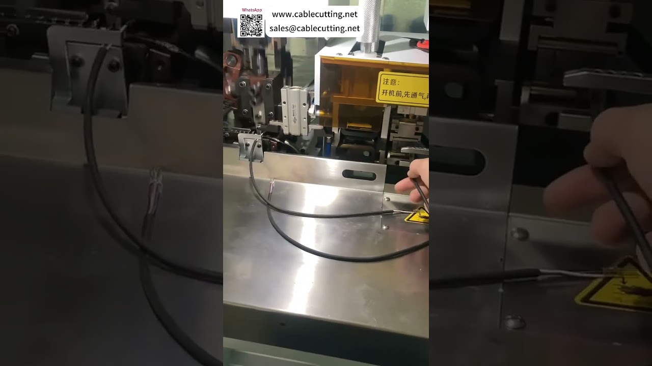 Mesin Perakitan Kabel Berinti Ganda Semi-Otomatis untuk Pengupasan dan Crimping Terminal