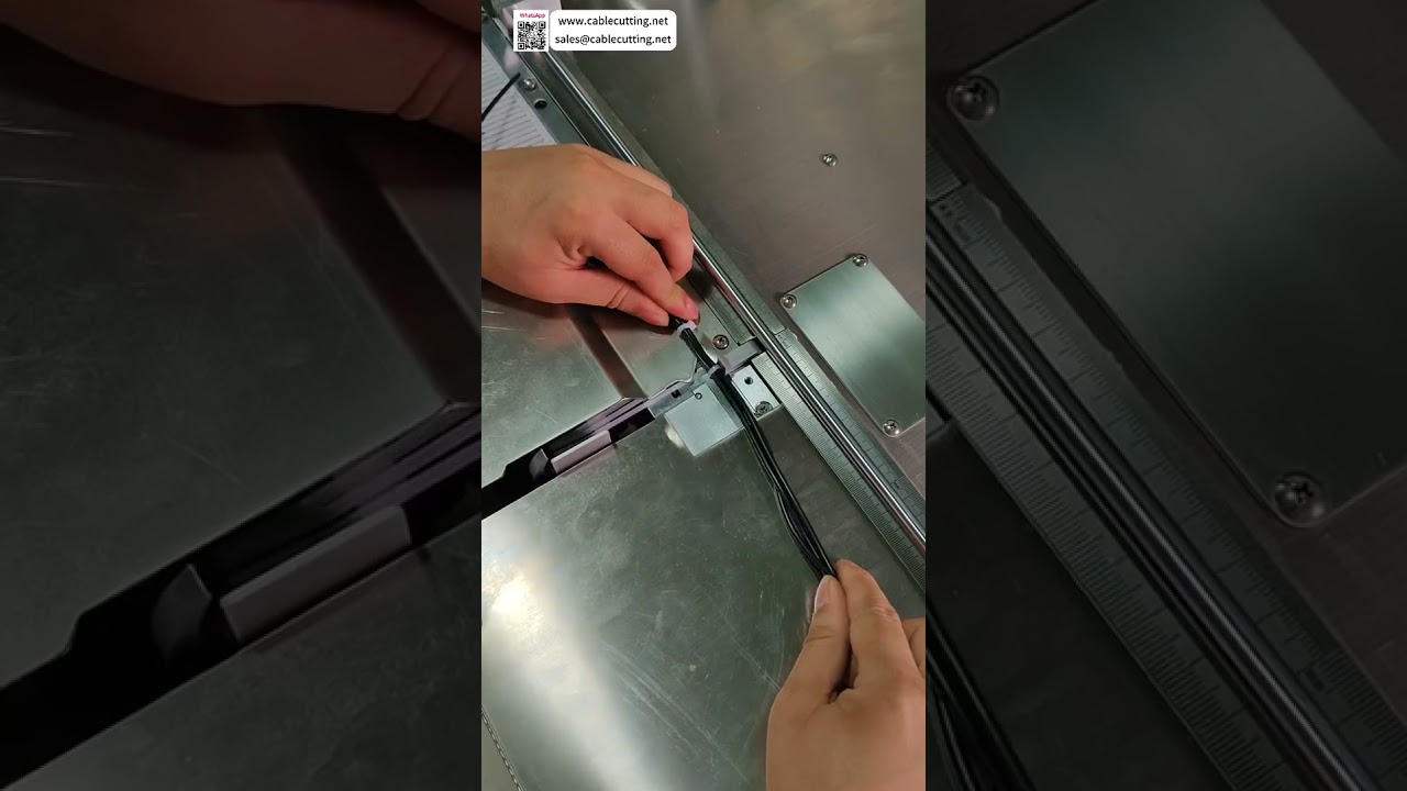 Máquina automatizada de abraçadeiras de nylon com alimentação e travamento de alta velocidade par...