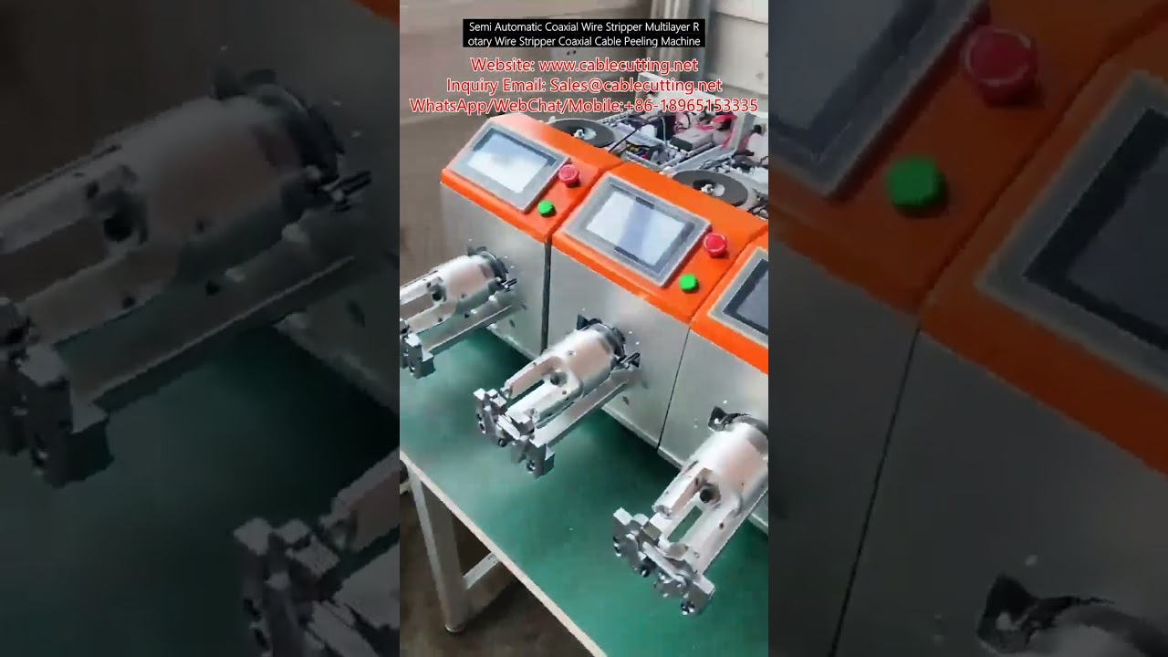 Mesin Pengupas Kabel Koaksial Semi Otomatis – Pengupas Kawat Putar Multilayer untuk Kabel Koaksial