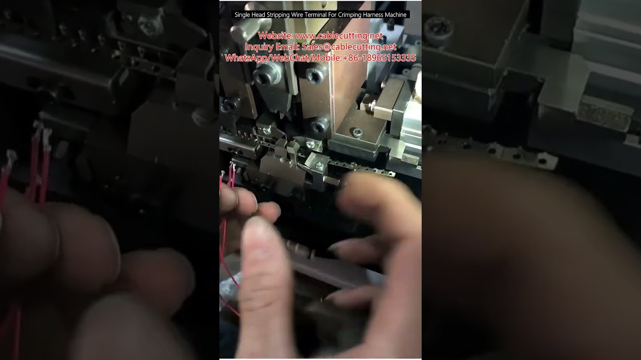 Mesin Stripping Kawat & Crimping Terminal Kepala Tunggal untuk Produksi Harness Kabel Otomatis