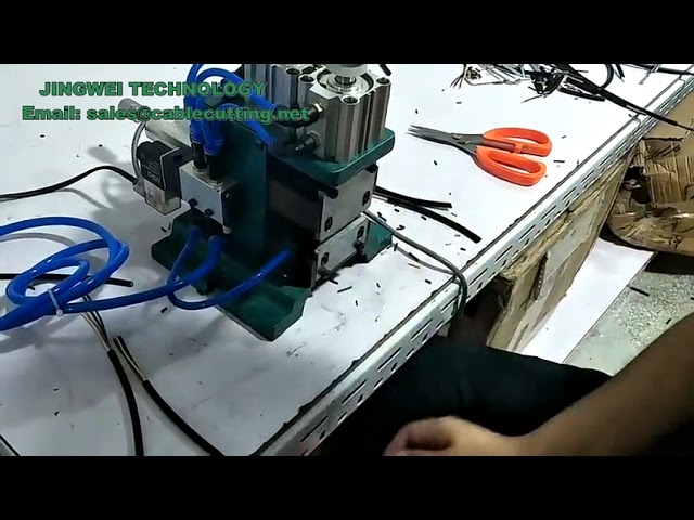 Mesin Manual Pneumatik Pengupas dan Pemilin Kabel 3F untuk Produksi Kabel