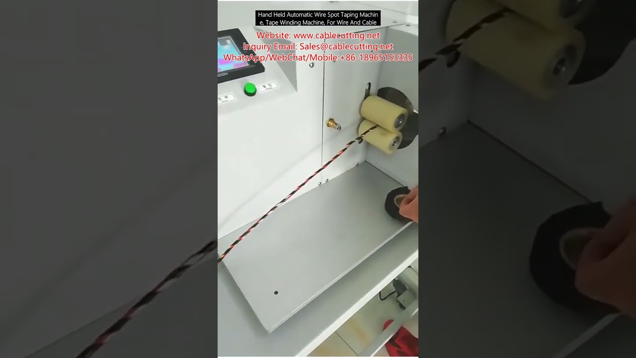 Mesin Taping Kawat Otomatis Genggam, Mesin Lilit Tape Portabel untuk Kabel dan Kawat