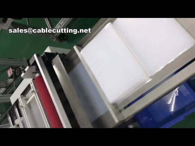 Automatic Nylon Loop and Hook Elastic Ribbon Tape Cutting Machine, 400mm Width