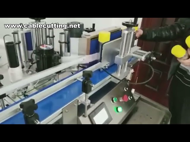 Mesin Label Otomatis Meja untuk Botol & Kaleng Bulat, Alat Labeling Botol Kecil Desktop Full Automatic