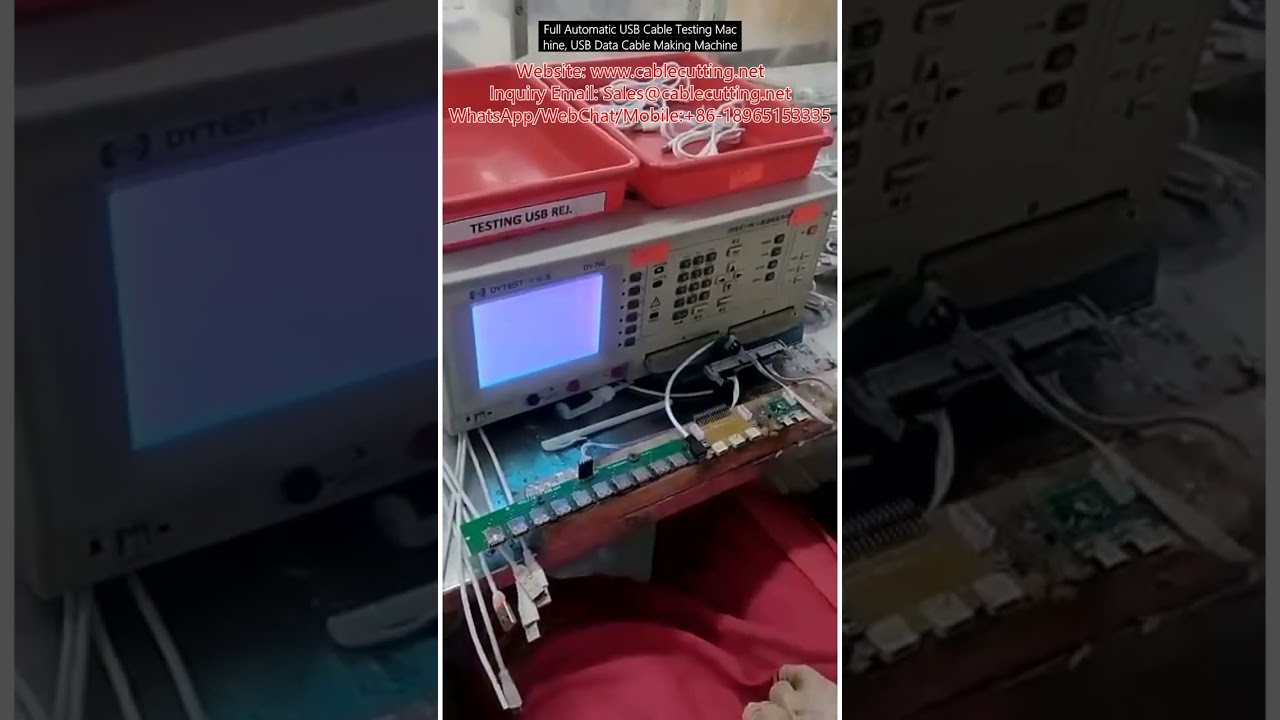 Mesin Uji Kabel USB Otomatis Penuh & Mesin Pembuat Kabel Data