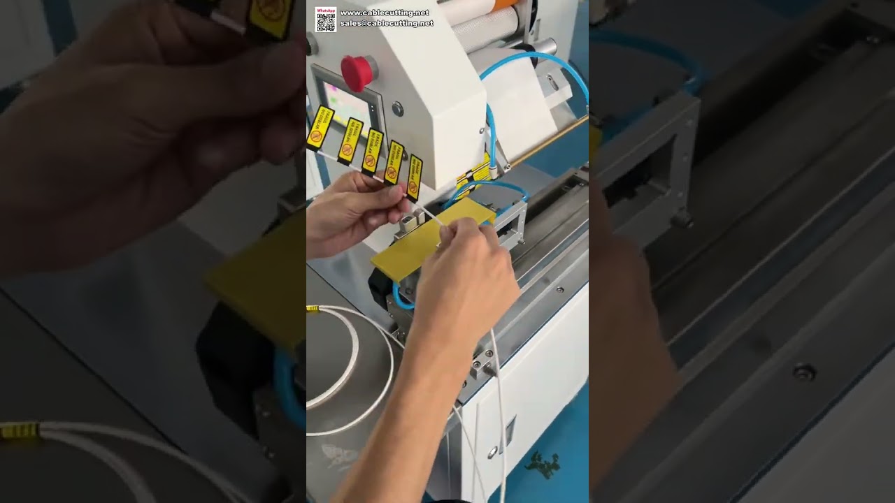 Mesin Pelabelan Kabel Esensial untuk Pabrik - Sistem Aplikator Stiker Lipat Kabel Otomatis